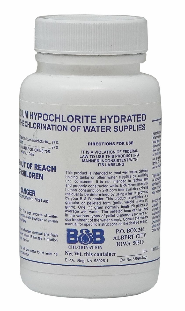 3/8" Chlorine Pellets 5 oz. bottle Martin Water