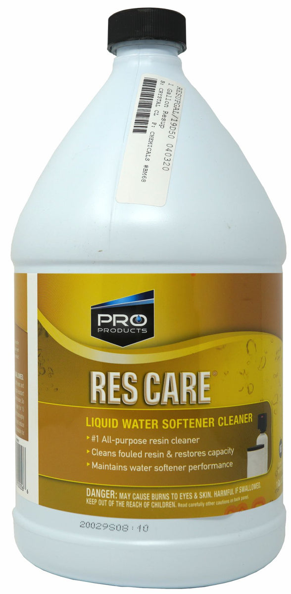 4 x Pro Res Care Liquid Water Resin Softener Cleaner Cleaning  Solution 4 x 1 qt. = 1 gal : Industrial & Scientific